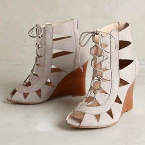 Anthropologie Klub Nico Maddie Lace-Up Wedges